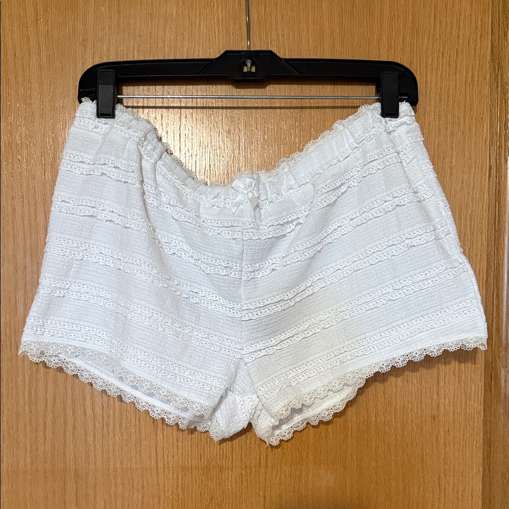 Fashion Nova Bloomer Shorts White Lace